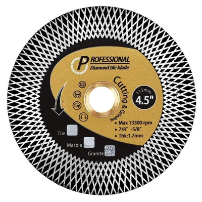 Obrázok produktu pre Diamantový kotúč 115 mm x 1,7 mm x 22,23 mm na rezanie a brúsenie keramiky, porcelánu, granitu a mramoru