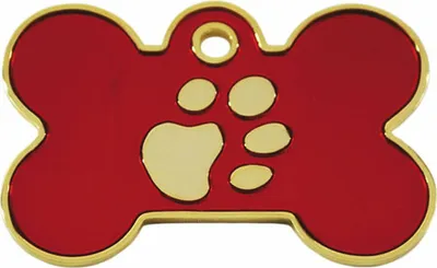 Image de Plaque d'identification Imarc Bone Rouge Or