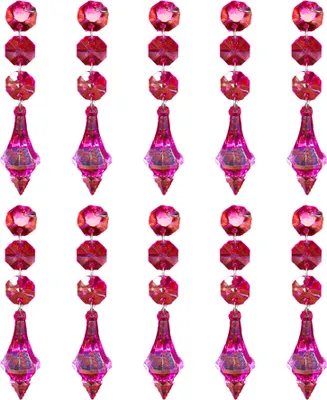 Produktbild von 10 stücke Kristall Kronleuchter Prisma, Acryl Kristall Kronleuchter Prisma Anhänger Glas Kristall