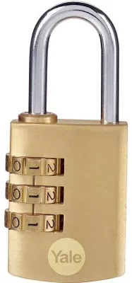 Immagine prodotto di Lucchetto Yale 30 mm Y150/30 in ottone con chiusura a combinazione (codice a 3 cifre)