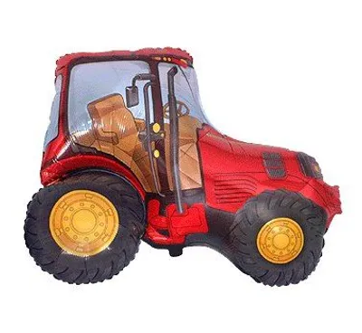 Obrázek produktu pro Balónek foliový červený traktor - farma - 60 cm