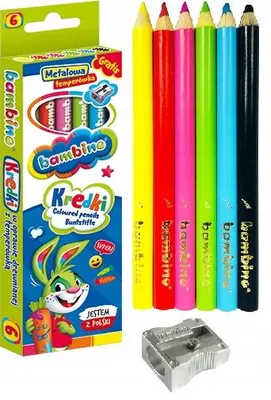 Produktbild von Bambino Malset Wachsmalstifte 6 Farben 15 cm
