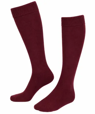 Produktbild von Damen Kniestrümpfe Einfarbig Wein Farben Dunkelwein Größe 39-42