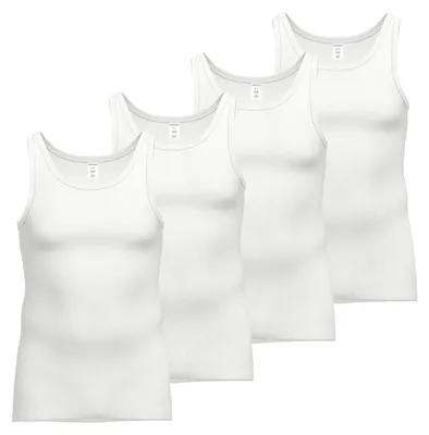 Produktbild von 4er Pack AMMANN Herren GOTS Unterhemd Doppelripp