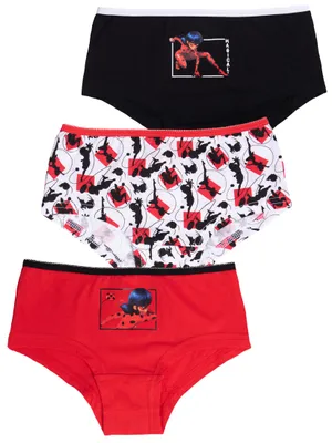 Produktbild von Miraculous Panty für Mädchen Kinder Slip Unterhose Unterwäsche Mehrfarbig Bunt (3er Pack) 134-140