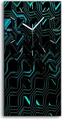 Produktbild von Wandbild Leinwand Bilder Wanduhr Geräuschlos 30x60 Geometrische Kunst Abstrakt - weiße Hände