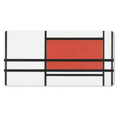 Produktbild von MuchoWow® Mauspad Mousepad Komposition mit Rot und Weiß - Piet Mondrian 60x30 cm - Mousepads - Maus Mat - Pad - Mausunterlage - Nachhaltig