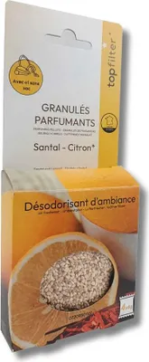 Image de 4 Sachets de granulés parfumés pour aspirateur senteur santal citron TopFilter