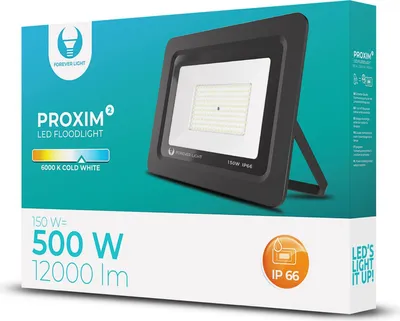 Obrázok produktu pre Reflektor LED 150W 6000K čierny FOREVER IP65 PR2