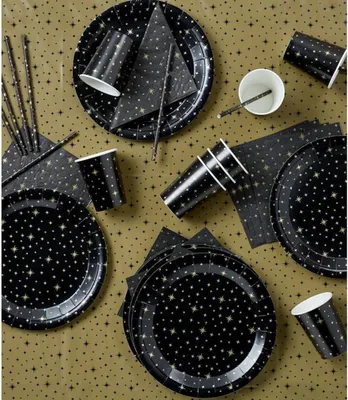 Image de Set de table Paperdreams – Noir et or