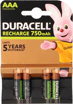 Produktbild von Duracell Akku Recharge AAA HR03 750mAh 4St.
