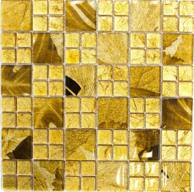 Produktbild von Mosaikfliese Transluzent Kombination Glasmosaik Crystal Desert gold MOS88-8DSG