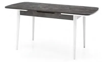 Produktbild von Esstisch Ausziehtisch Terrassentisch Wohnzimmertisch Schwarz Weiß Holz