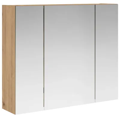 Zdjęcie produktu dla Szafka łazienkowa z lustrem vidaXL, styl rustykalny, dąb, 60 x 14,5 x 50 cm