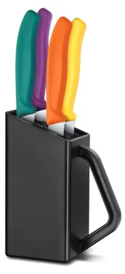 Image de Swiss Classic, Steak & Pizzamesser Block, 5tlg, assortiert