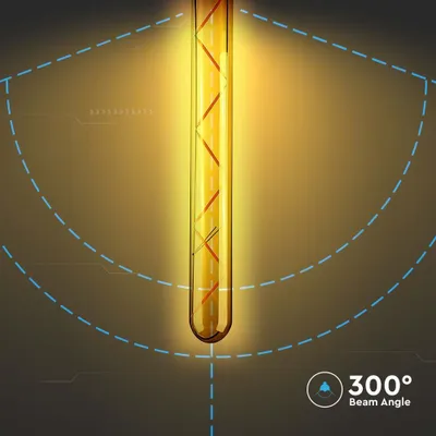 Produktbild von 7 W LED Leuchtmittel Filament Nostalgie E27 Stableuchte  Form T30 Ø 30mm Länge 30cm 700 Lumen Warmweiß (2200K)