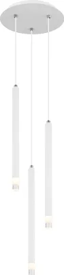 Image de Lampe à suspendre, 3 flammes, blanc mat, D 24 cm