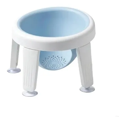 Immagine prodotto di Seggiolino da bagno per neonati - Vaschetta da bagno pieghevole - Plastica ABS - 4 ventose - 0-6 mesi - Blu
