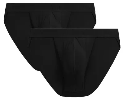 Produktbild von Slips Herren Atlantic Tanga Schwarz aus Mikromodal für Komfort S