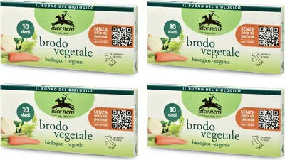 Produktbild von Alce Nero: -Bouillonwürfel "Brodo Vegetale", 10 g, je 4 Stück