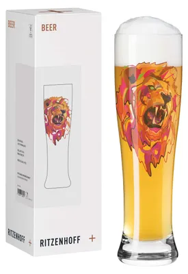 Produktbild von Ritzenhoff Brauchzeit Weizenbierglas Löwe 646 ml Design Justin Maller