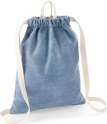 Produktbild von Bagbase Denim-Turnbeutel RW7070 (Einheitsgröße) (Helles Denimblau)
