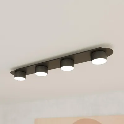 Immagine prodotto di Lampada a sospensione DIAZ nera 4xGX53x10W in metallo, dimensioni: 7x70x11 cm, IP20, Emibig