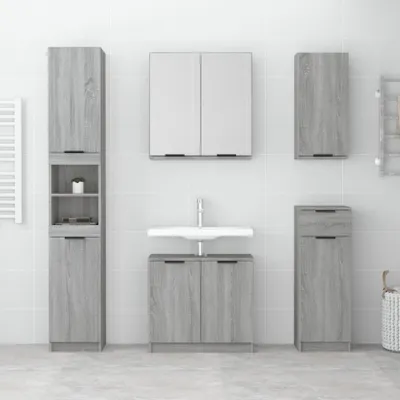 Produktbild von "2026 Aktion"Wand-Badschrank Modernes Design - Badezimmerschrank Badmöbel - Grau Sonoma 32x20x67 cm DEMöbel 9815849