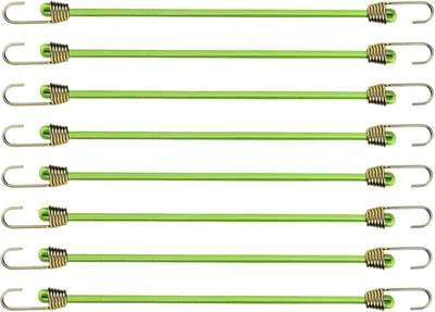 Produktbild von Mini-Gummiseile (25 cm) mit Haken, robust für Camping, Transport und Planen