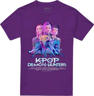 Productafbeelding van K-Pop Demon Hunters - T-shirt voor heren/dames, uni model, TV20432 (maat S) (paars)