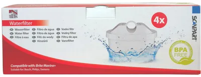 Produktbild von 8x Scanpart Wasserfilter Kartuschen 4er Set – kompatibel mit Brita Maxtra+ – – BPA-frei