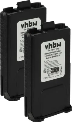 Produktbild von vhbw 2x Akku Ersatz für Baofeng BL-5 für Funkgerät, Walkie Talkie (1800 mAh, 7,4 V, Li-Ion)