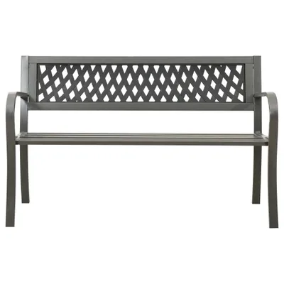 Image de Banc de jardin 125 cm acier gris