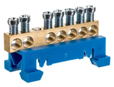 Produktbild von N7 blaue 7x16mm2 Neutralleiter-Klemmenleiste MAD0007N15
