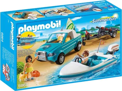 Produktbild von PLAYMOBIL 6864 - Surfer-Pickup mit Speedboat