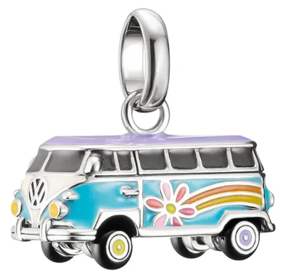 Immagine prodotto di Ciondolo in argento Charm Volkswagen Hippie Bus Connect Colorato Taglia unica Thomas Sabo