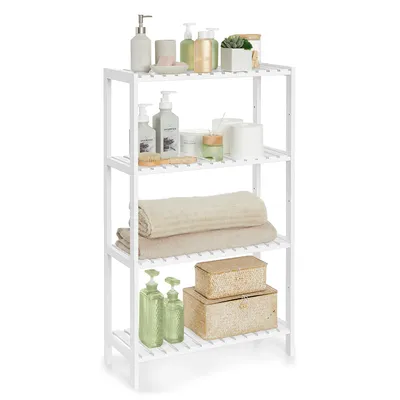 Produktbild von SONGMICS Badezimmerregal, Badregal, Küchenregal, 26 x 60 x 100 cm, aus Bambus