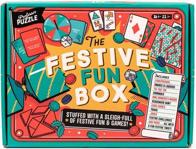 Immagine prodotto di Gioco educativo in cartone colorato Festive Fun Box per bambini e famiglie