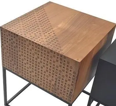 Image de Brun-noir Ensemble de tables basses carrées de salon Tables basses