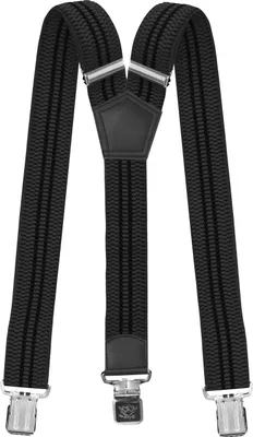 Produktbild von Fabio Farini - 1 Stück 4cm Breites Y-Design verstellbar mit extra starken Clipverschluss, Grau (schwarze Streifen)