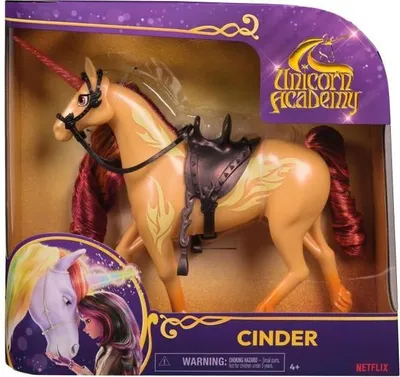 Image de Figurine Licorne Academy, 28cm, Modèle Aléatoire Glacier ou Cinder, Accessoires Amovibles, Dès 4 Ans