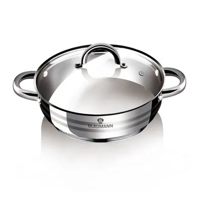 Produktbild von Blaumann Backwanne / Topf mit Deckel Edelstahl 22 cm Gourmetlinie BL-1002