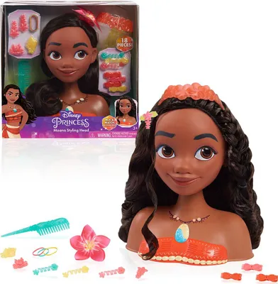 Produktbild von Just Play Disney Princess Moana Vaiana Styling Head With 18 Accessories Puppe Orange Orange One Size