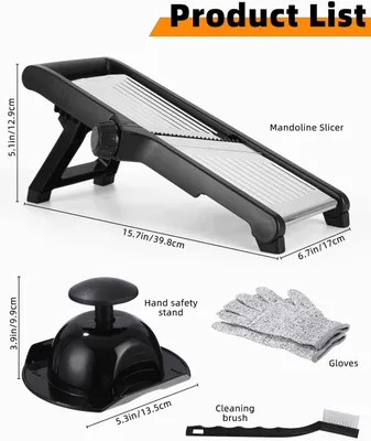 Produktbild von 5 in 1 Mandoline Gemüsehobel Edelstahl Gemüseschneider Profi