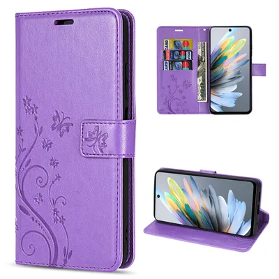 Produktbild von Hülle für ZTE Blade A75 Handy Tasche Handyhülle Hülle Schutzhülle Klapphülle Lila