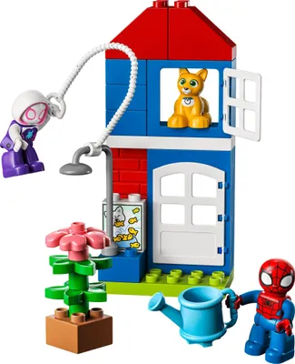 Produktbild von LEGO 10995 DUPLO Spider-Mans Haus, Spidey Set Spielzeug zum Bauen mit Figur und Steinen für Kleinkinder ab 2 Jahren, Spidey und seine Super-Freunde
