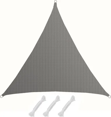 Produktbild von UV Sonnensegel 5x5x5 m HDPE Dreieck Sonnenschutz Überdachung Balkon Garten Grau