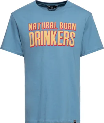 Produktbild von KING KEROSIN Print T-Shirt Mit Statement Print Natural Born Drinkers Hellblau M