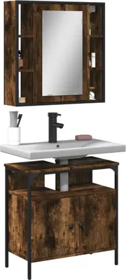 Produktbild von CLORIS 2-tlg. Badmöbel-Set Räuchereiche Holzwerkstoff 3214717