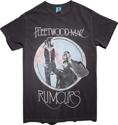 Image de Fleetwood Mac - "Rumours" T-Shirt pour homme/femme unie, délavage vintage TT627 (XXL) (Charbon de bois)